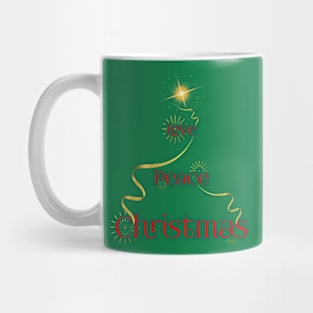 Love Peace Christmas Mug